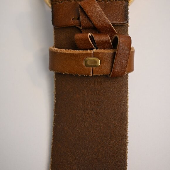 Gucci GG Marmont Wide Belt in Brown Leather with Gold Logo Hardware - Picture 7 of 8